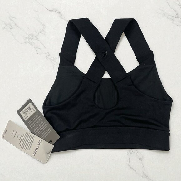 Glyder Full Force Sports Bra Size Small Black Criss Cross Back PDP-6000 - Picture 3 of 6